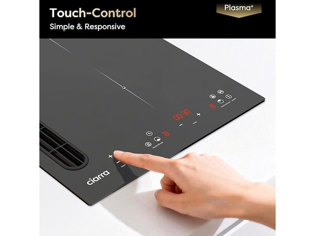 Ciarra one cbbeh392b inductiekookplaat met afzuigkap (39 cm) - afbeelding 4 van  8