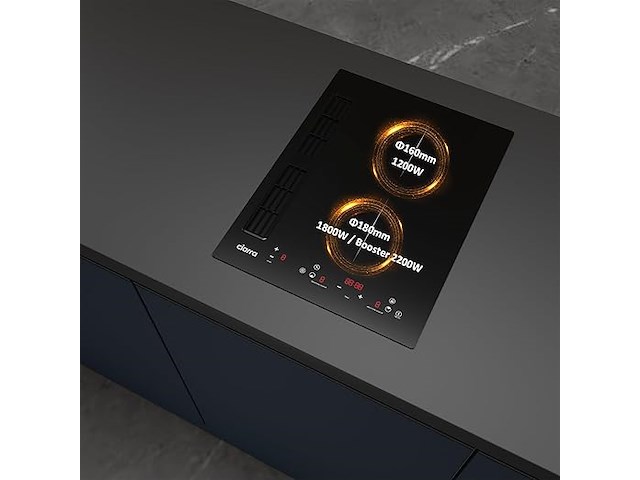 Ciarra one cbbeh392b inductiekookplaat met afzuigsysteem (39 cm) - afbeelding 2 van  5