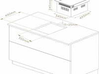 Ciarra one cbbeh392b inductiekookplaat met afzuigsysteem (39 cm) - afbeelding 3 van  5