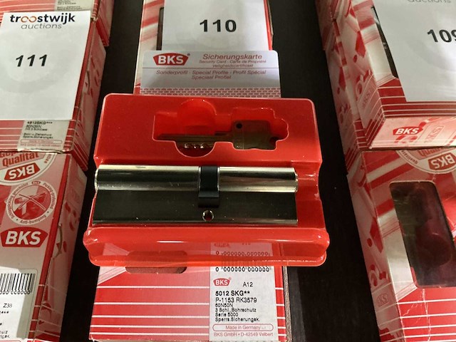 Cilinder slot inclusief 3 sleutels + beveiligingskaart - afbeelding 2 van  2