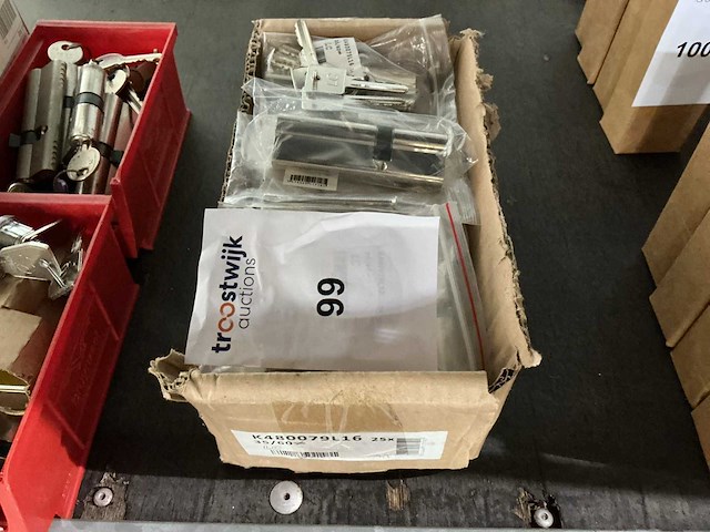 Cilinder sloten inclusief 3 sleutels (25x) - afbeelding 1 van  2