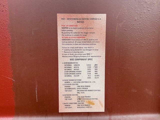 Cimc zeecontainer 40 voet - afbeelding 11 van  24