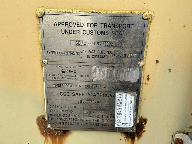 Cimc zeecontainer 40 voet - afbeelding 26 van  27