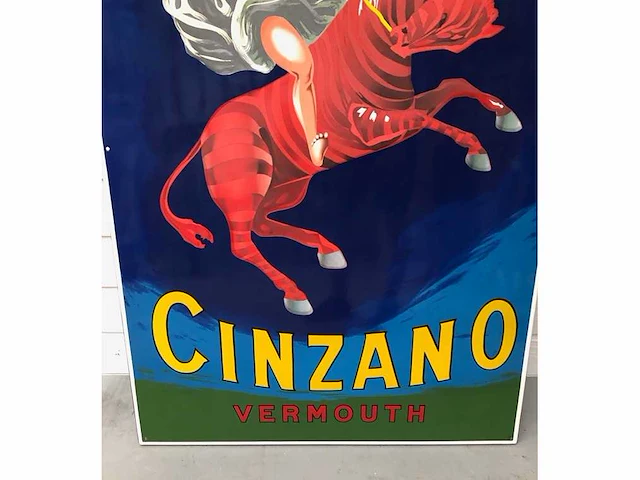 Cinzano-emailplaque - afbeelding 2 van  2