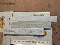 Cir stucco plaster white mat wandtegel 6,5x40 cm 21 m² - afbeelding 3 van  7