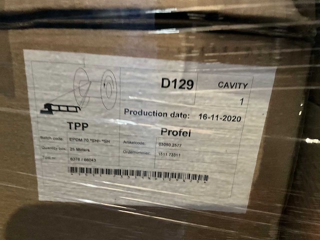 Circa 2800 meter diverse dichtingen waaronder voor glas (kp1010) - afbeelding 5 van  8