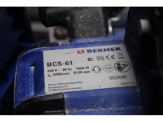 Cirkelzaag - berner - bcs-61 toebehoren - koffer - afbeelding 3 van  3