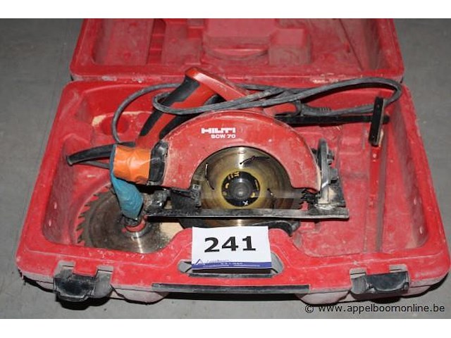 Cirkelzaag - hilti - scw 70 toebehoren - koffer, zaagblad - afbeelding 1 van  2