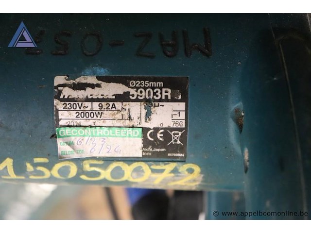 Cirkelzaag - makita - 5903r toebehoren - makita - koffer - afbeelding 2 van  2
