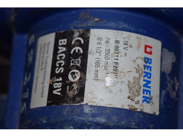 Cirkelzaag berner 18v op batterij - afbeelding 4 van  6