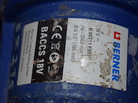 Cirkelzaag berner 18v op batterij - afbeelding 4 van  6