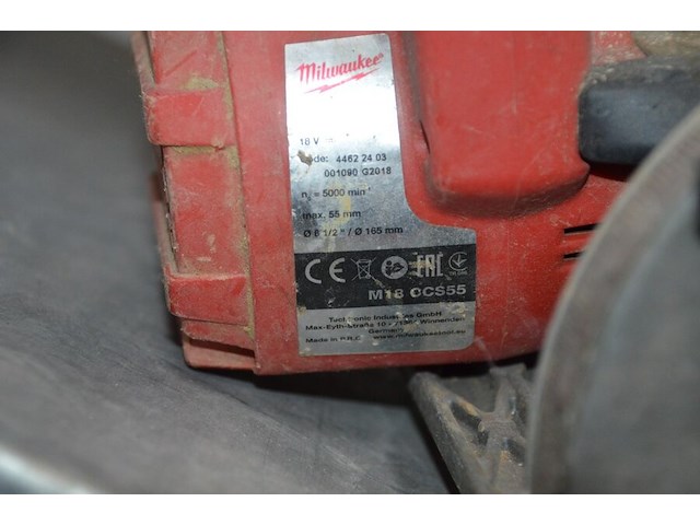 Cirkelzaag milwaukee m18ccs55 (20) - afbeelding 5 van  5