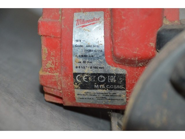 Cirkelzaag milwaukee m18ccs55 (20) - afbeelding 5 van  5