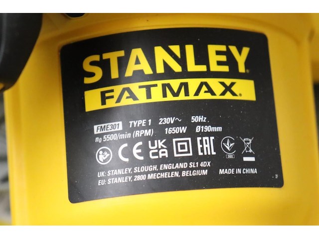 Cirkelzaag stanley fatmax fme301 - afbeelding 4 van  6