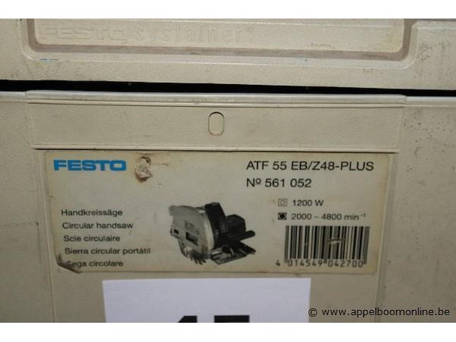 Cirkelzaagmachine festool atf 55, werking niet gekend - afbeelding 3 van  3