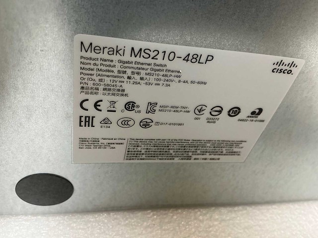 Cisco - meraki ms210-48lp - switch - afbeelding 2 van  3