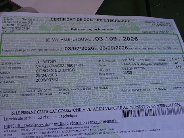 Citroën berlingo 2008, benzine/lpg geschouwd - afbeelding 5 van  14