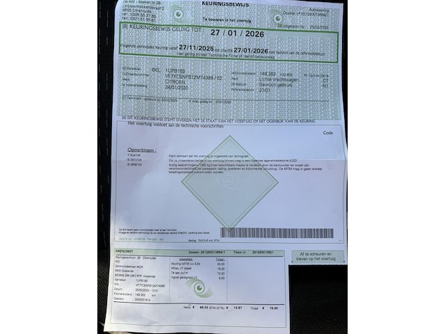 Citroen jumper (2020 - vf7 ycb nfb 12 m74 389) - afbeelding 13 van  23