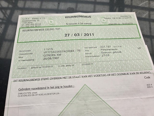 Citroen xm, 1991 - afbeelding 12 van  12