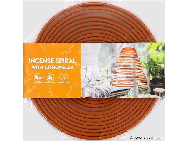 Citronella anti insekten spiraal - afbeelding 1 van  2