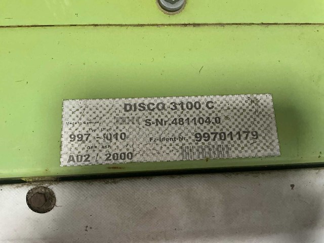 Claas disco 3100c schijfmaaier - afbeelding 3 van  12
