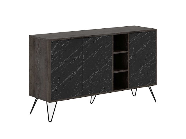 Clara console | 100% melamine | donkerbruin, bendir - afbeelding 3 van  4