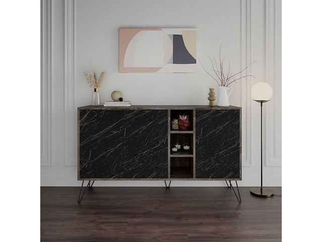 Clara console | 100% melamine | donkerbruin, bendir - afbeelding 1 van  4