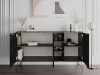 Clara console | 100% melamine | donkerbruin, bendir - afbeelding 2 van  4
