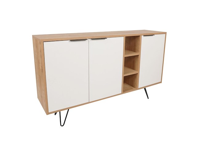 Clara console | 100% melamine | eiken, wit - afbeelding 4 van  8