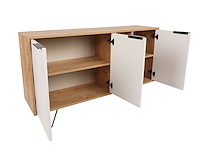 Clara console | 100% melamine | eiken, wit - afbeelding 6 van  8