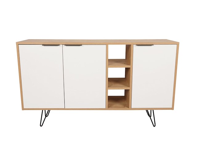 Clara console | 100% melamine | eiken, wit - afbeelding 5 van  8