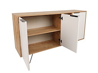 Clara console | 100% melamine | eiken, wit - afbeelding 7 van  8