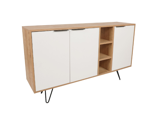 Clara console | 100% melamine | eiken, wit - afbeelding 8 van  8