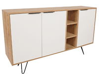 Clara console | 100% melamine | eiken, wit - afbeelding 8 van  8