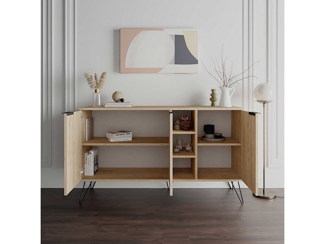 Clara console | 100% melamine | eiken - afbeelding 2 van  4