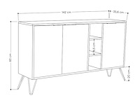 Clara console | 100% melamine | eiken - afbeelding 4 van  4