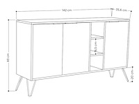 Clara console | 100% melamine | wit - afbeelding 4 van  4