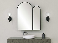 Classe cabinet badkamerkast | 100% mdf | zwart - afbeelding 5 van  7