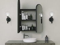 Classe cabinet badkamerkast | 100% mdf | zwart - afbeelding 7 van  7
