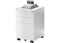 Classeur 3 tiroirs, coffre de bureau à roulettes - afbeelding 2 van  7