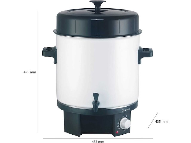 Clatronic 25l 1800w jar sterilisator eka 3338 wit - afbeelding 2 van  6