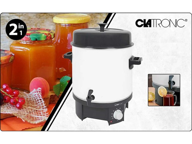 Clatronic 25l 1800w jar sterilisator eka 3338 wit - afbeelding 5 van  6