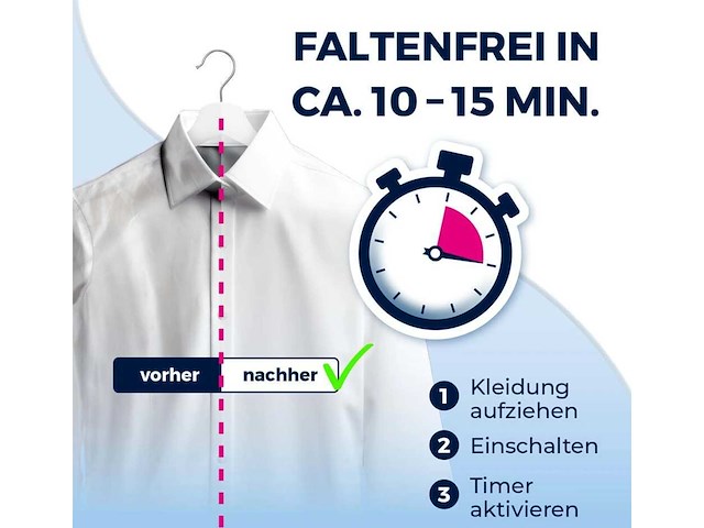 Cleanmaxx automatische overhemdstrijkijzer met stoomfunctie - afbeelding 4 van  6