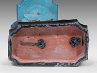 Clément massier (1844/45-1917), a turquoise-glazed ceramic jardinière and a chimera stand 120 cm. (47.24 in.) - afbeelding 2 van  13