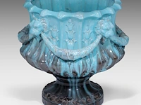 Clément massier (1844/45-1917), a turquoise-glazed ceramic jardinière and a chimera stand 120 cm. (47.24 in.) - afbeelding 3 van  13