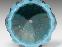 Clément massier (1844/45-1917), a turquoise-glazed ceramic jardinière and a chimera stand 120 cm. (47.24 in.) - afbeelding 4 van  13
