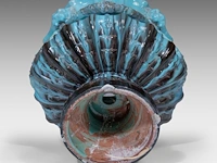 Clément massier (1844/45-1917), a turquoise-glazed ceramic jardinière and a chimera stand 120 cm. (47.24 in.) - afbeelding 5 van  13