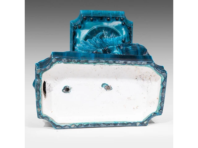 Clément massier (1844/45-1917), a turquoise glazed ceramic jardinière on a chimera stand 127 cm. (50 in.) - afbeelding 2 van  13