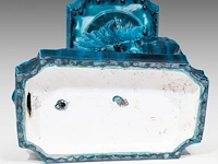 Clément massier (1844/45-1917), a turquoise glazed ceramic jardinière on a chimera stand 127 cm. (50 in.) - afbeelding 2 van  13