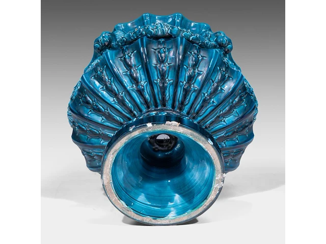Clément massier (1844/45-1917), a turquoise glazed ceramic jardinière on a chimera stand 127 cm. (50 in.) - afbeelding 5 van  13